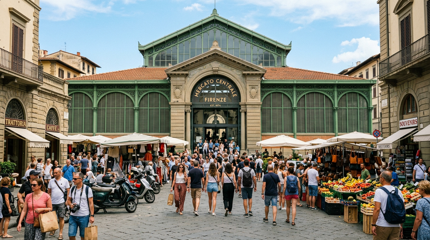 Mercato Centrale di San Lorenzo - raggiungibile a piedi da homelink-thekey.com, affittacamere Firenze, Via Cittadella 22